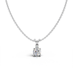 Round-Cut LGD Solitaire Pendant Necklace with Classic Single-Stone Design – LWPD-0317