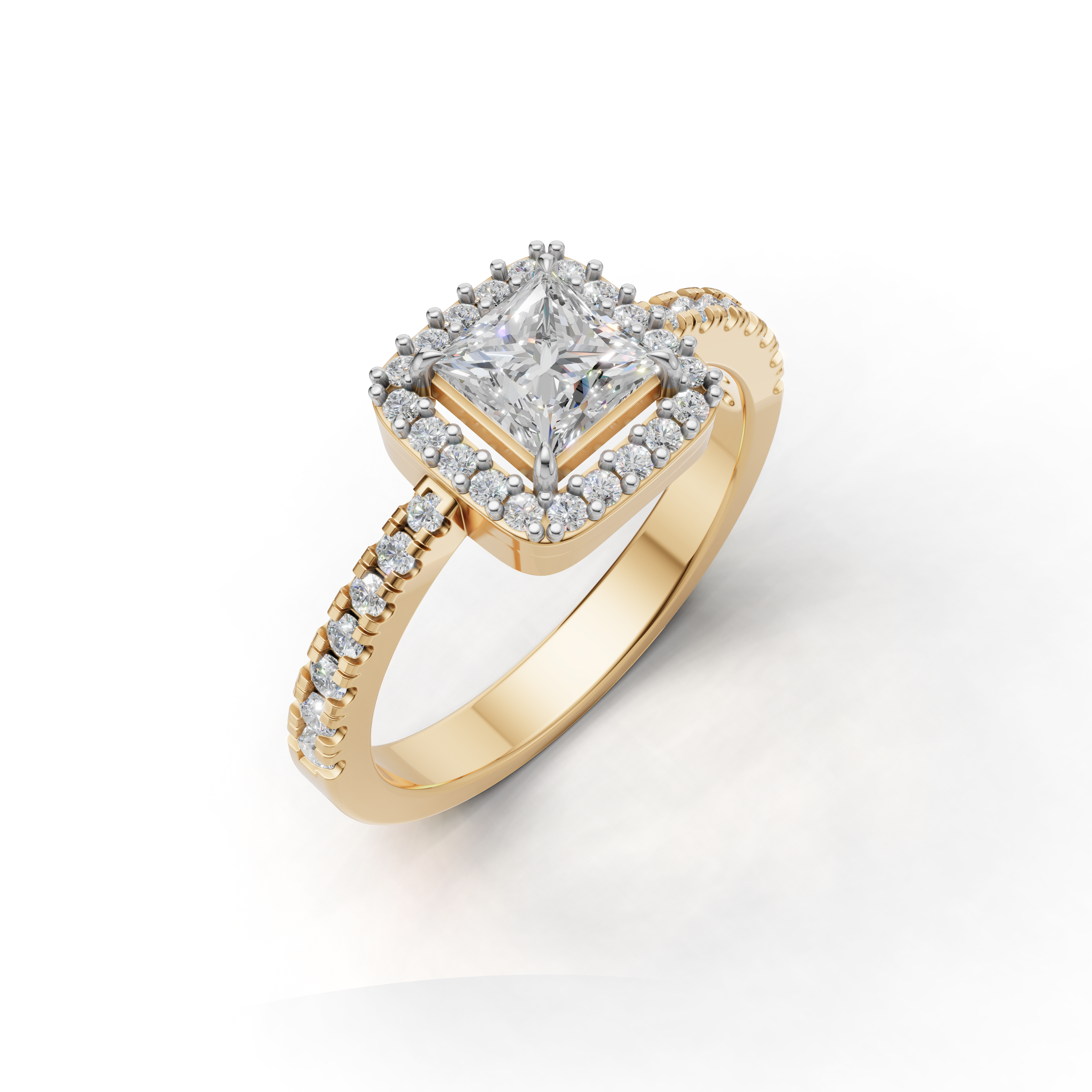 Princess-cut Engagement Ring- SOLR-0537