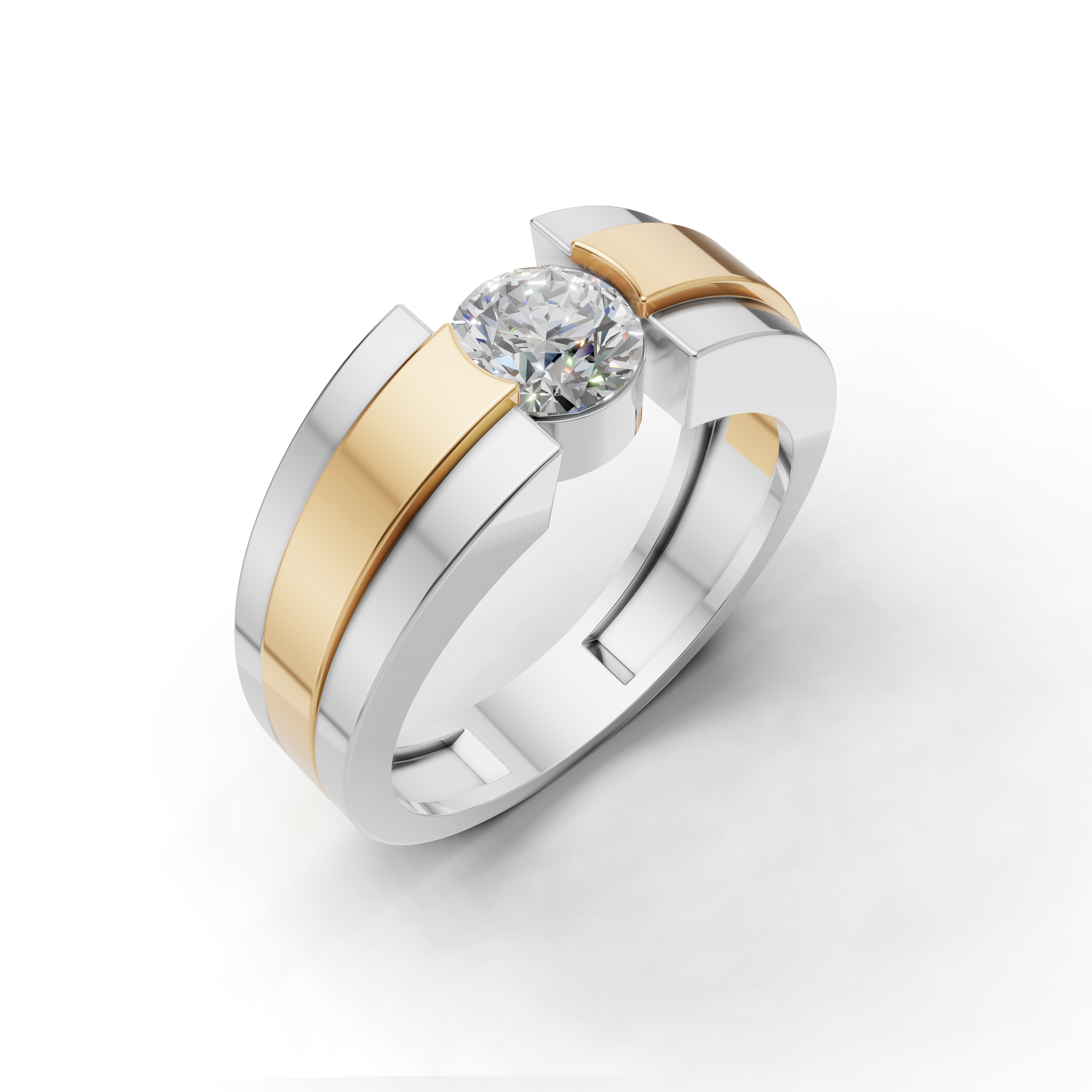 Round Cut Diamond Ring - HWGR-0195