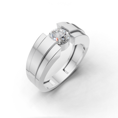 Round Cut Diamond Ring - HWGR-0195