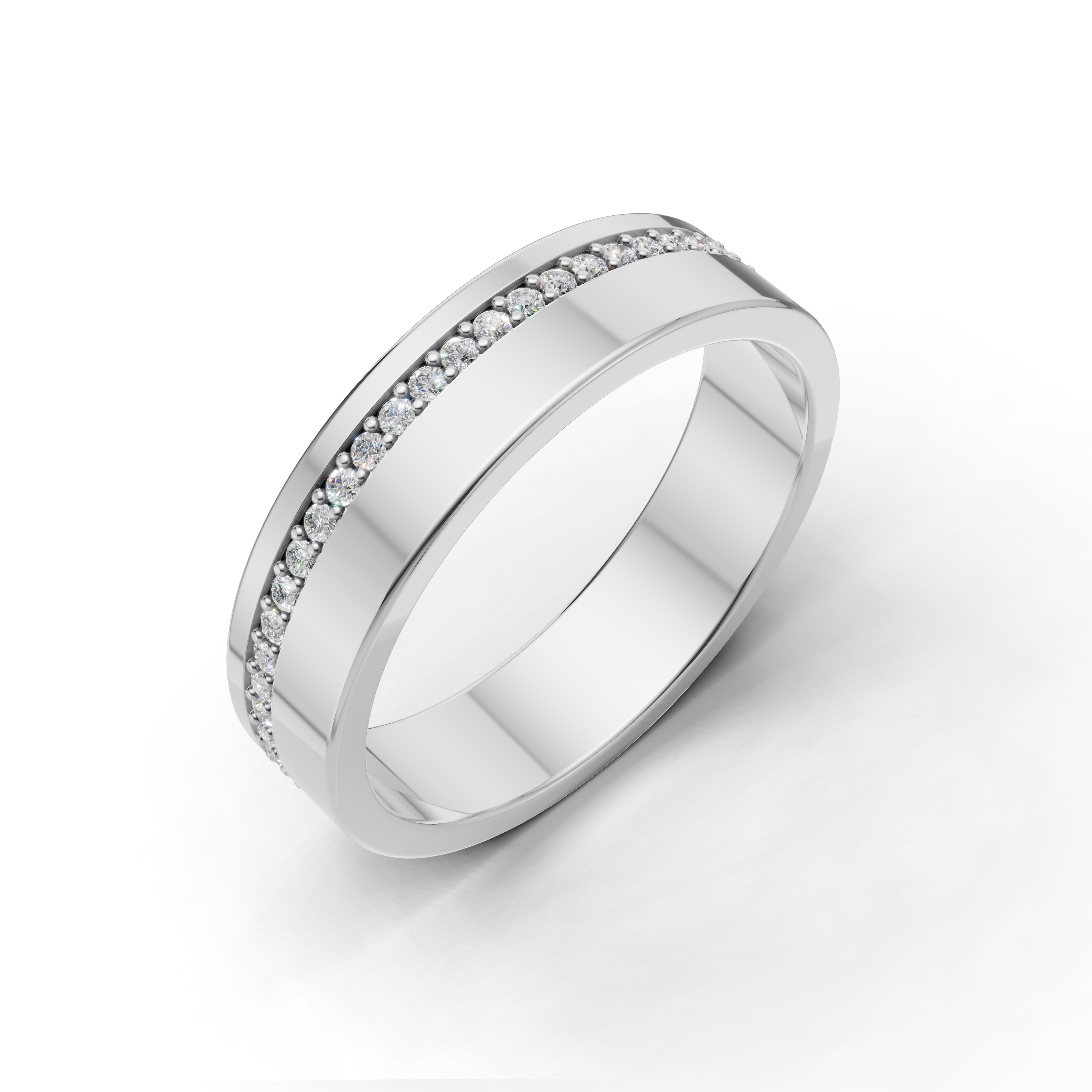 Round LGD Channel-Set Eternity Band with Continuous Diamond Pattern – EBGR-0018