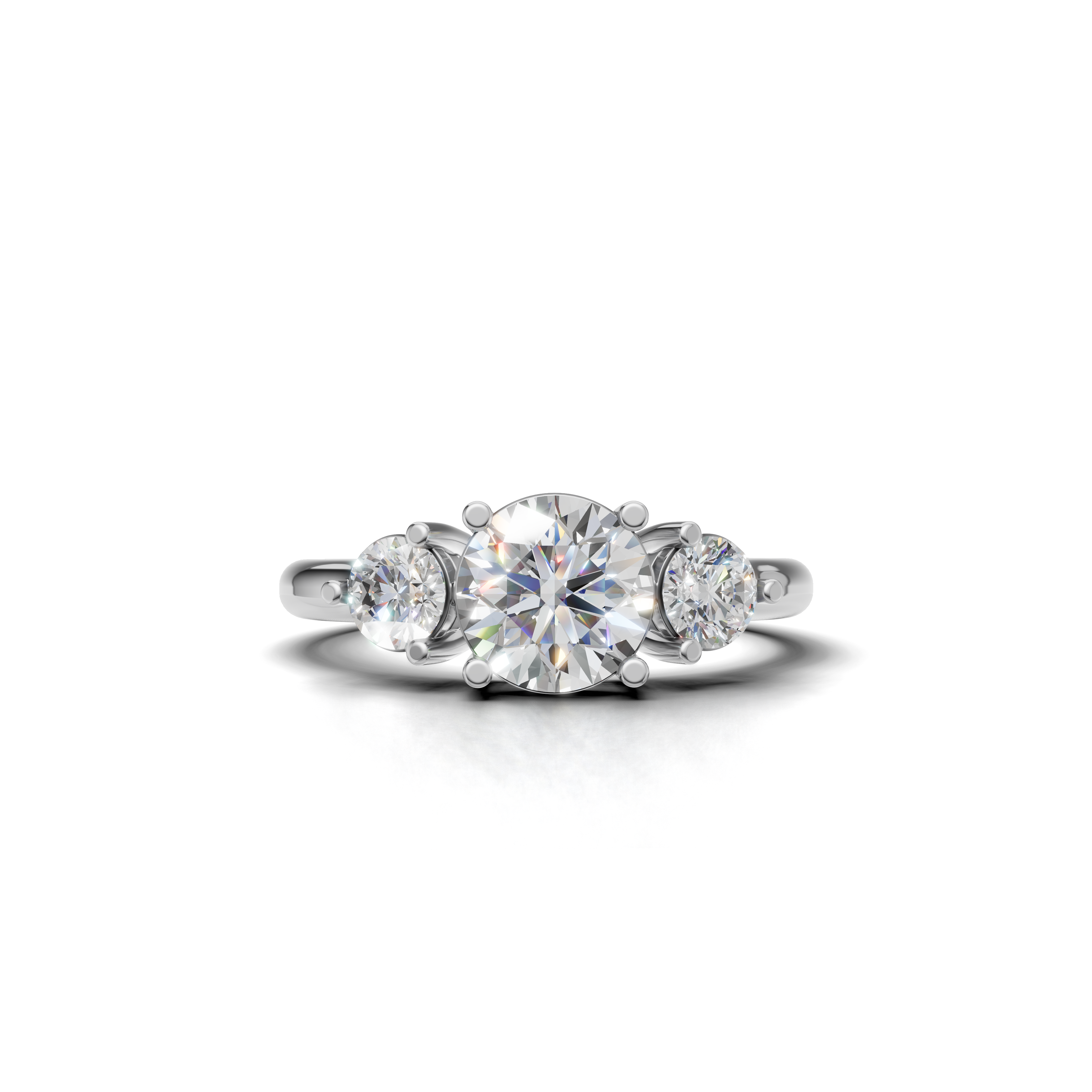 Stunning ring with a three stone design