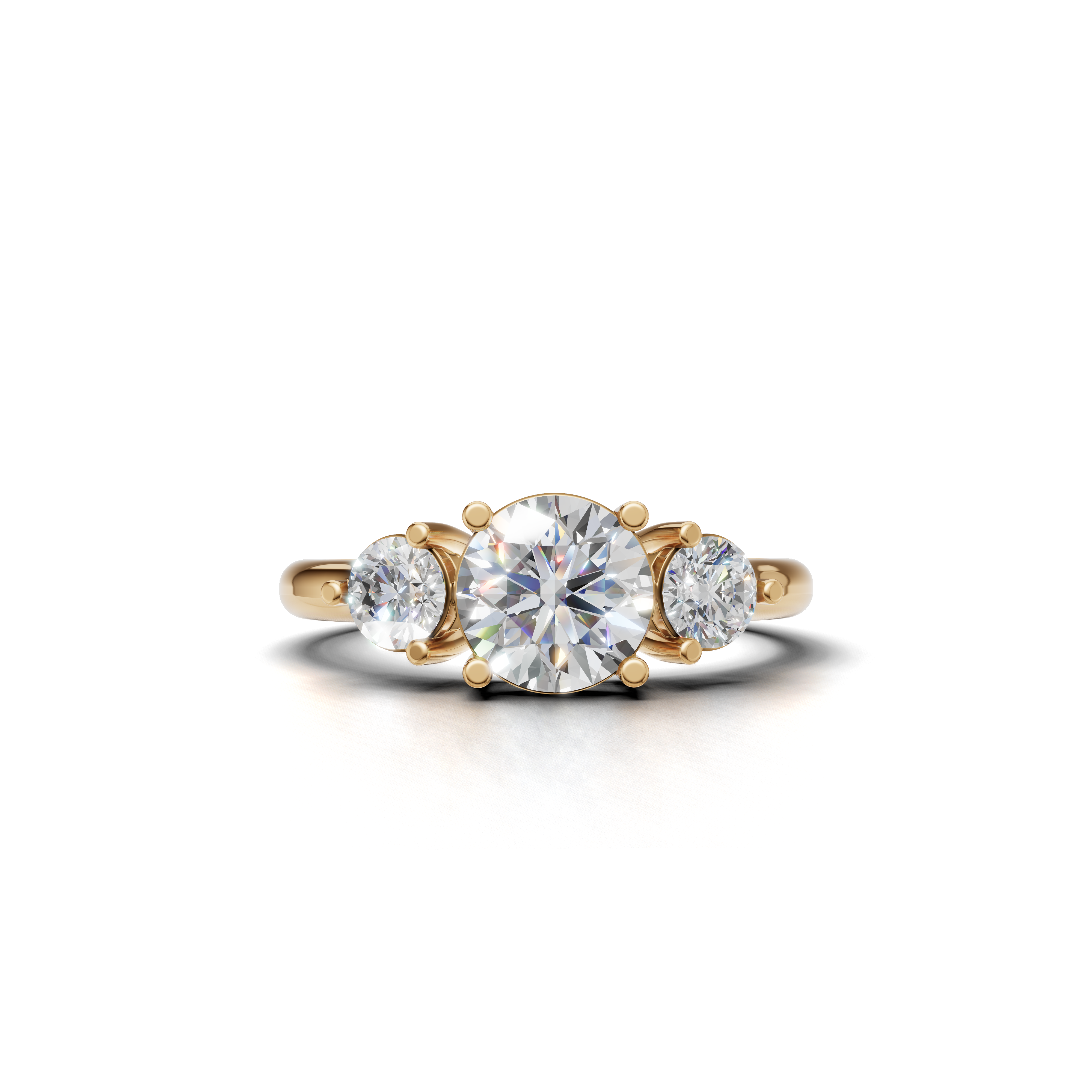 Stunning ring with a three stone design